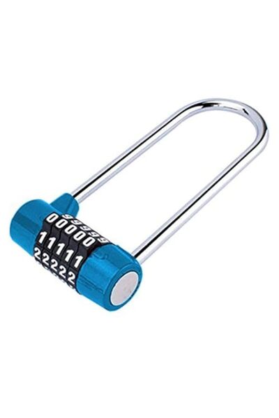 Generic 5 Digit Combination Padlock, Blue, 4.65 Inch Long Shackle, School & G...