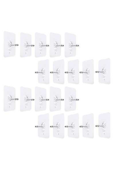 Generic 20 Pcs Self-Adhesive Hanging Nail PVC Adhesive Nail,Adhesive Wall Mou...