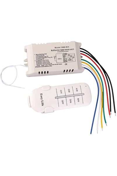 Generic WANGCL Wall Switch and Remote Control 4-Way ON/Off Light Digital Wire...