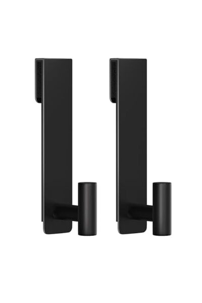 Generic YOOJ® 2 Pack Black Shower Towel Hooks, T Shape Frameless Glass Shower...