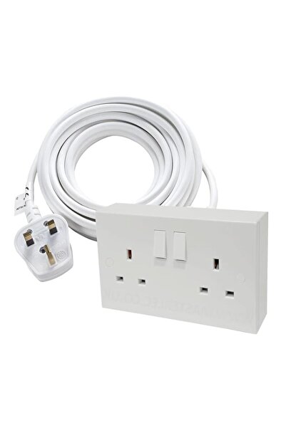 Generic Heavy Duty 10M Extension Cable – Double Socket (2 Gang) – 3x2.5mm Pur...
