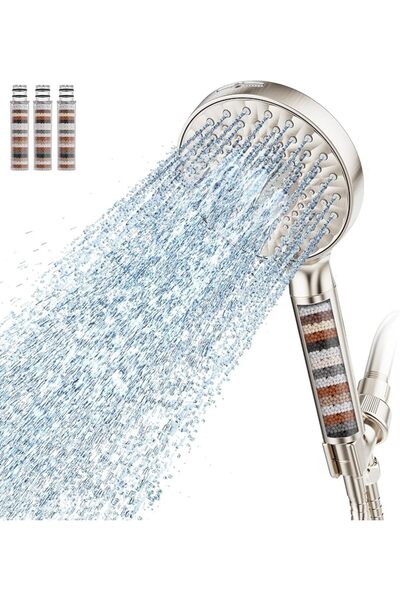 SR SUN RISE Handheld Shower Head with Water Filter, High Pressure 9 Spray Mod...