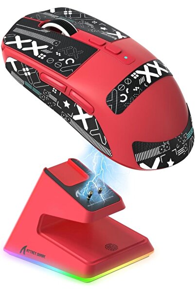 GENERAL Superlight X6 Gaming Mouse with Magnetic Charging Base and Pixart Paw...