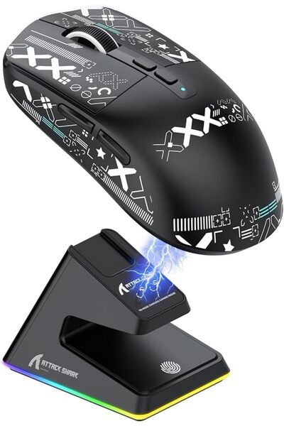 GENERAL Atack Shark X6 Superlight Gaming Mouse Pixart Paw3395 Sensor Bluetoot...