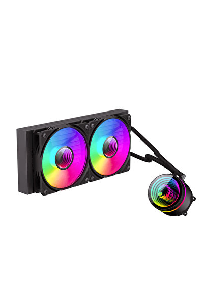 GAMEMAX ICEBURG 240 INFINITY AIO CPU Cooler, 240mm, 800-2000 RPM, ARGB, Black
