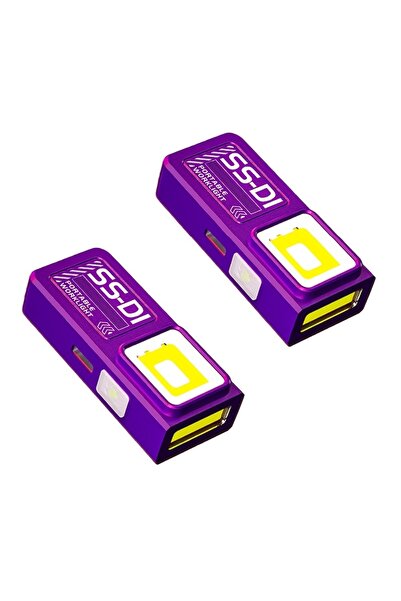 Choice6 22PCS-Purple LED COB Mini Flashlight USB Rechargeable Mini Torch Port...