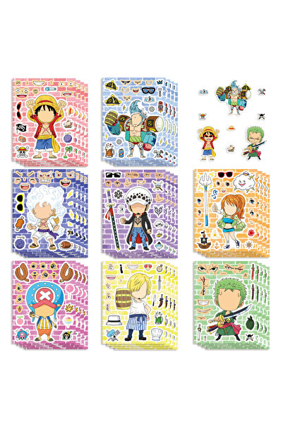 Choice1 Bandai 16Sheets 8/16Sheets One Piece Luffy Children Puzzle Stickers M...