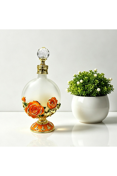 ARIANA 30ml Luxury Frosted Glass Fragrance Oil Bottle with Exquisite Metal Ro...