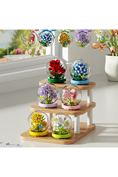 Choice8 With Box A Set of 6 PCS NEW Simulation Flower Building Blocks Photo F...