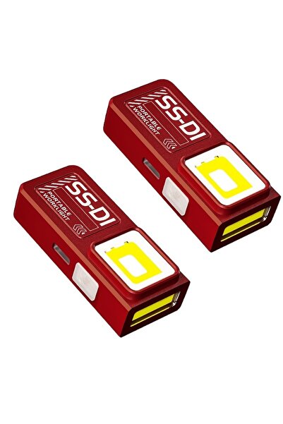 Choice4 2PCS-Red LED COB Mini Flashlight USB Rechargeable Mini Torch Portable...