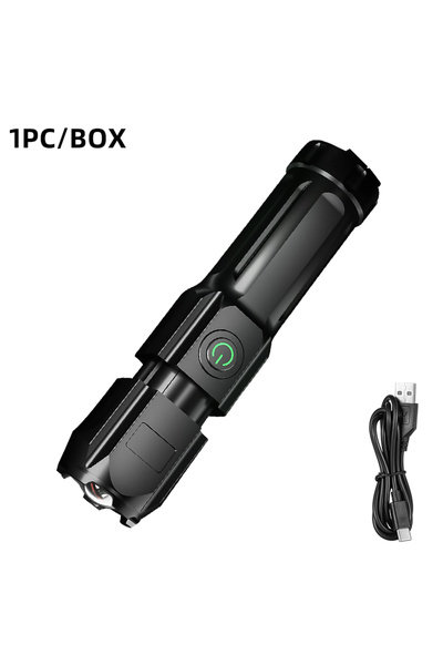 Choice flashlight LED Telescopic Zoom Strong Light Flashlight USB Charging Co...
