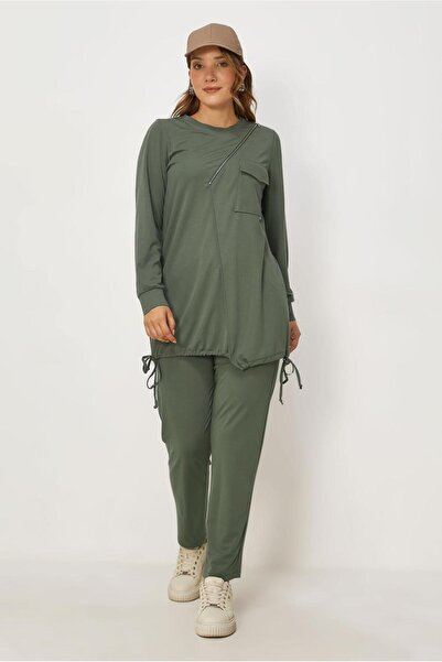 Alvina Zippered Detail Track Suit 46629