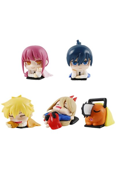 choice2 Bandai 5pcs Chainsaw Man Cute Power Figure Sleeping Anime Denji Aki K...