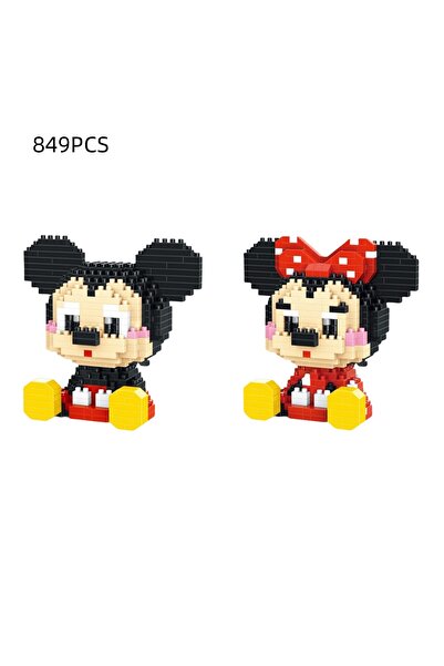 Choice4 (81 82)2PCS Cute particle building blocks toys Mickey Minnie Mickey M...