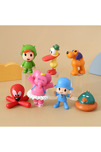 Choice1 A 7PCS / 7Pcs/Set Kawaii Pocoyo Animal Toy Bird Duck Elephant Doll To...