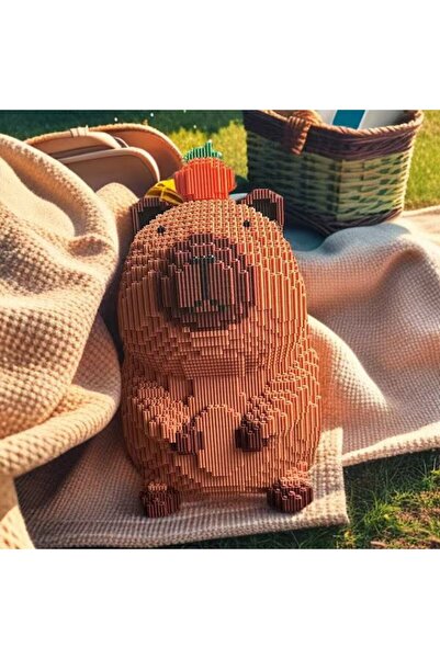 Choice 8725 12315 Capybara Building Block Set Animal Model Party Game Office ...