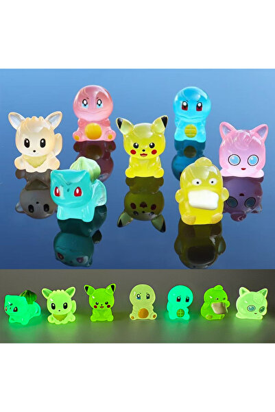 Choice Bandai Q.7pcs-poke-Y 7Pcs/Set Pokemon Anime Figures Pikachu Cute Charm...