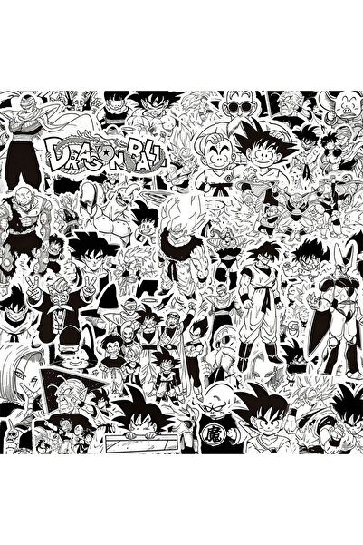 Choice1 Bandai 50PCS 10/50/100pcs Son Goku Anime Dragon Ball Stickers Black W...