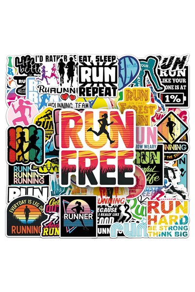 Choice 50-Pack X 2 50-Pack Waterproof Running Sports Theme Stickers for Decor...