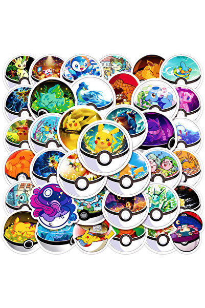 choice2 50PCS 10/30/50pcs Funny Cartoon Anime Pokemon Stickers Kawaii Poke Ba...