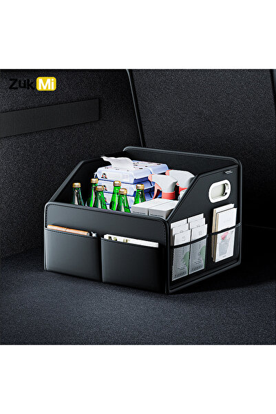 Choice black ZukMi Premium Leather Foldable Car Trunk Organizer - Waterproof ...