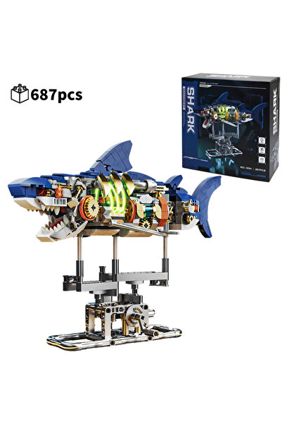 Choice1 687pcs with box DIY Mechanical Technical Shark Building Blocks Creati...