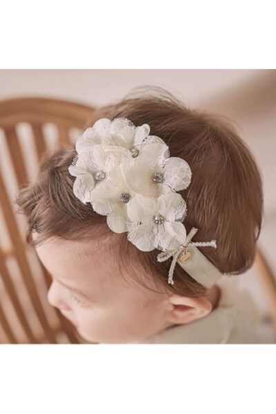 GENERAL Asfinian Handmade Soft Nylon Baby Lace Headband Newborn Baby Headband...
