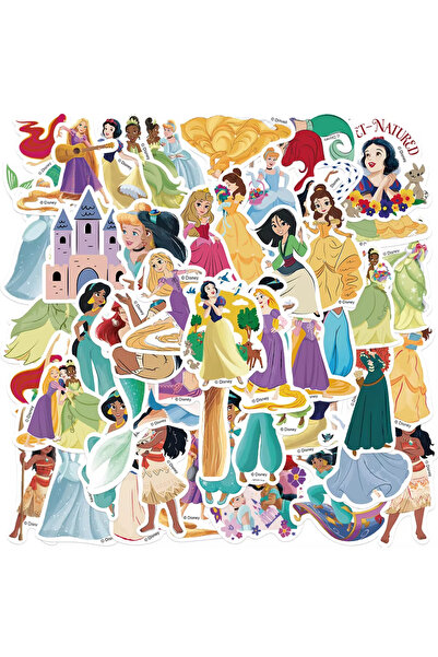 Choice A-19-50PCS 50PCS Cute Princess Stickers Toy For Kids PVC Waterproof Lu...