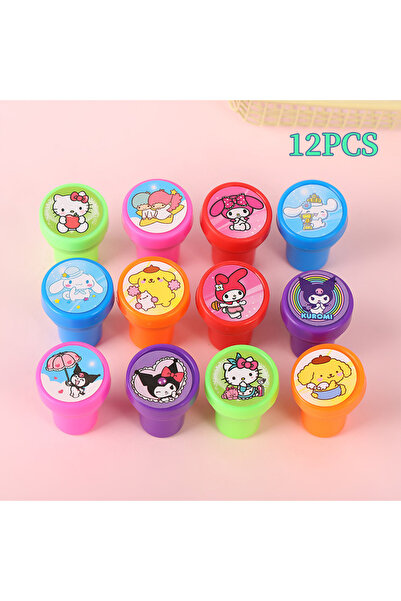 Choice 12PCS 12PCS Sanrio Stamps Kawaii Cartoon Innamoroll Kuromi Melody Poch...