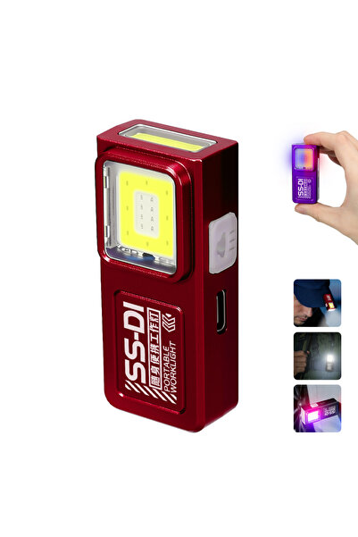 choice2 mini-Red LED COB Mini Flashlight USB Rechargeable Mini Torch Portable...