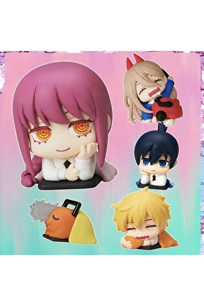 Choice Bandai 5pcs-Set 3 inch Chainsaw Man Sleeping Action Figure Kawaii Powe...