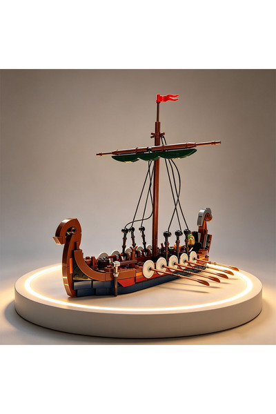 Choice 456PCS MOC Medieval Viking Ship Building Blocks Model Sodiers Ocean Ad...