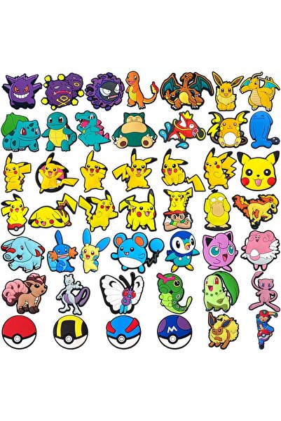 Choice1 Bandai 47pcs Hot 9-47pcs Pocket Monster Shoes Charms PVC Cartoon Shoe...