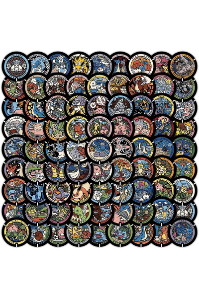 Choice1 Bandai 108PCS 50/108Pcs Kawaii Pokemon Stickers Cute Pikachu Eevee Ca...