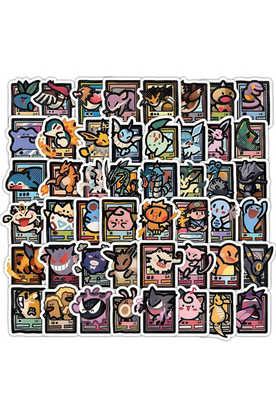 Choice 103PCS 103Pcs Pixel Style Pokemon Stickers Pikachu Cartoon Vinyl Decal...