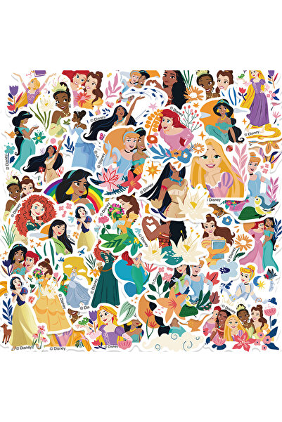 Choice1 50PCS 10/30/50pcs Disney Princess Rapunzel Ariel Snow White Cartoon S...