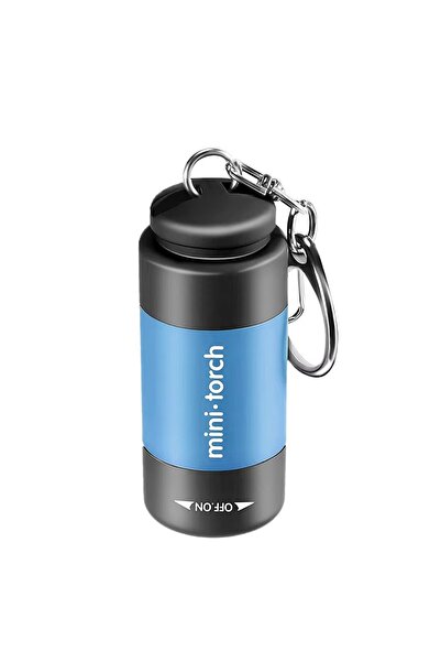 Choice3 Light blue USB Rechargeable LED Pocket Keychain Flashlight Multifunct...