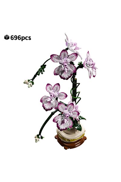 Choice7 696pcs(no box) STEM Creative Orchid Set Eternal Flowers Potted Plant ...