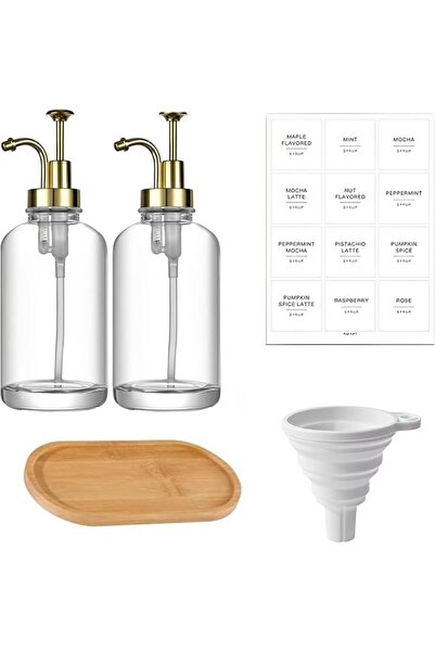 HOOKOR 500ml Drink Dispenser Set of 2, Coffee Drink Dispenser for Coffee Corn...