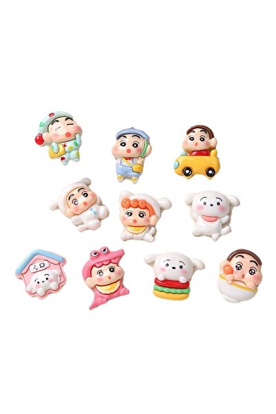 Choice Bandai Q.10-Shin-chan-diy 10pcs/set Cartoon Crayon Shin-chan Anime Mod...