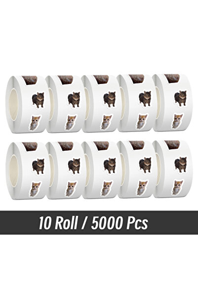Choice3 10 roll 500pcs/roll Cartoon Meme Cat Stickers For School Reward Stick...