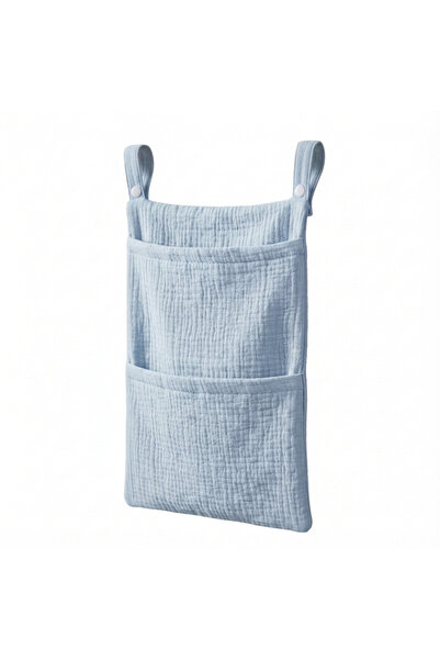 Choice6 lanse Baby Crib Organizer Hanging Storage Bag Muslin Cotton Gauze Dia...