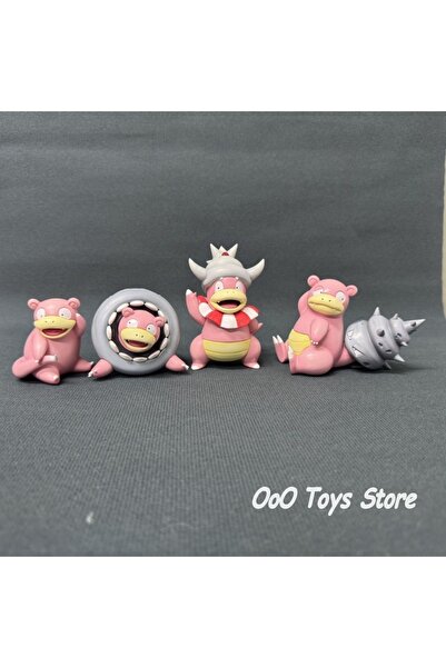 Choice Bandai 4Pcs-set Anime Pokemon Figure Slowpoke Combination Action Figur...