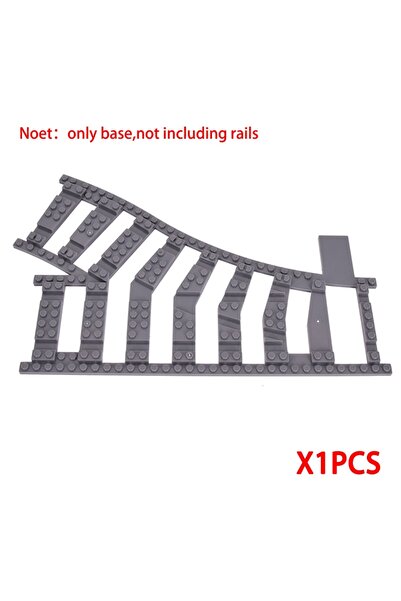 Choice15 Right Base MOC Creative Expert Ideas City Train Straight Curved Trac...