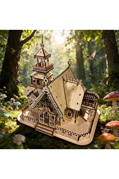 Choice WHITE 3D Wooden Cottage Puzzle, DIY Model Kit, Handcrafted Gift, Home ...