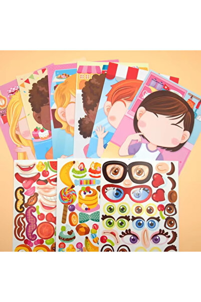 Choice1 As pictured Puzzle DIY Make a Face Sticker Books Set for Kids Toddler...