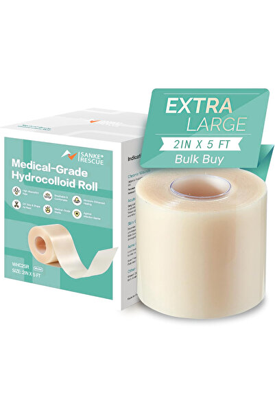 Choice 2INX5FT Sanke Rescue Hydrocolloid Roll for Wound Care Cut-to-Size Extr...