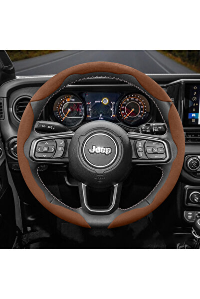 Choice3 Brown 3-Piece Set Suitable for Jeep Anti-Slip Buckle Segmented Suede ...