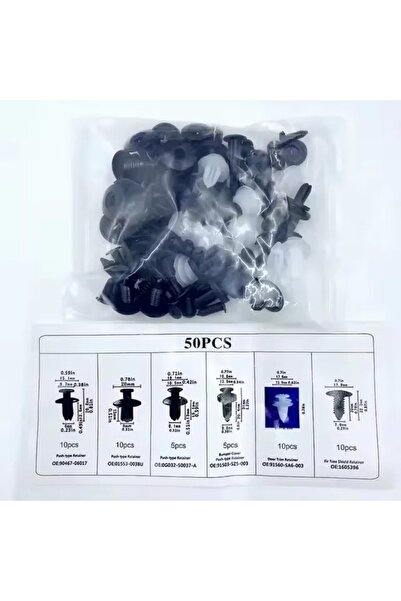 Choice5 50pcs opp bag 50-101PCS Auto Fastener Clips Kit Multi-Size Retainers ...