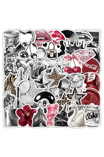 Choice1 50PCS 50-100 PCS Pink Silver Y2K Graffiti Stickers Creative DIY Water...